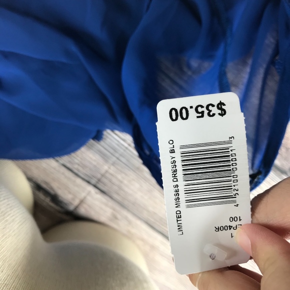 The Limited Deep Blue Sheer Button Cuffed Shirt - Picture 6 of 8